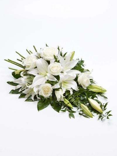 Rose and Lily Spray White - Harrys Flowers London