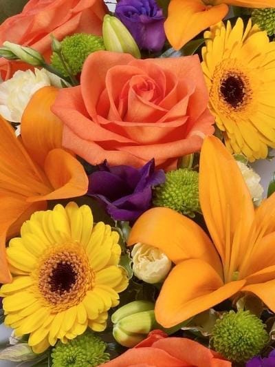 Rose and Lily Wreath Vibrant - Harrys Flowers London