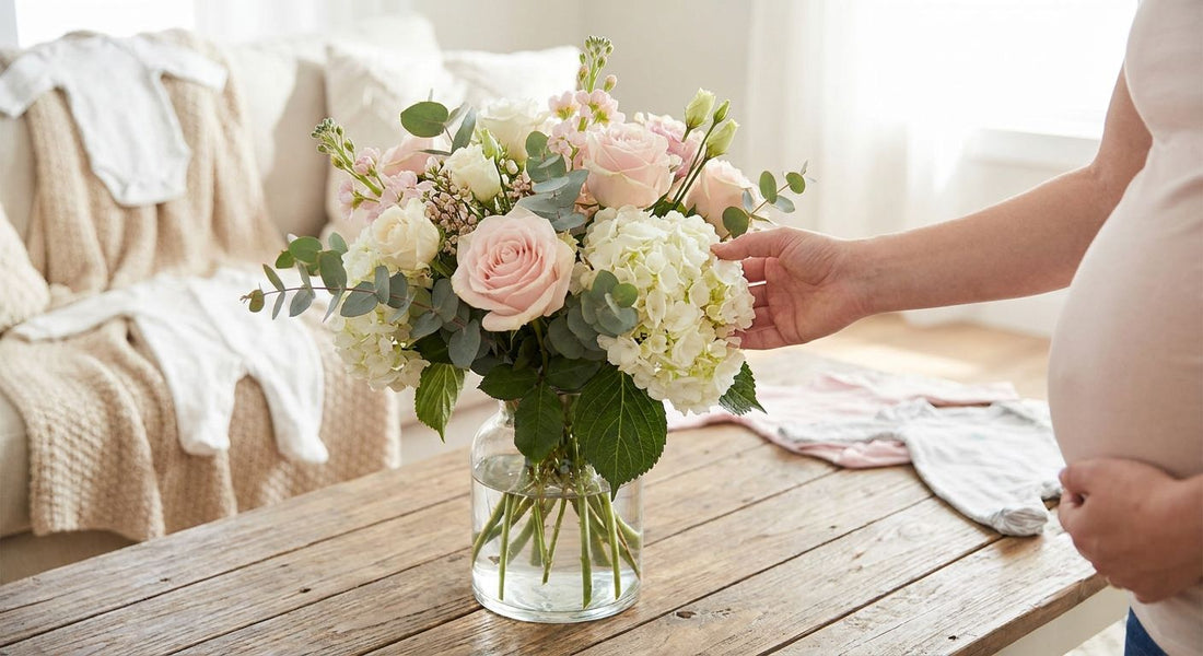 Baby shower flowers for a mum-to-be