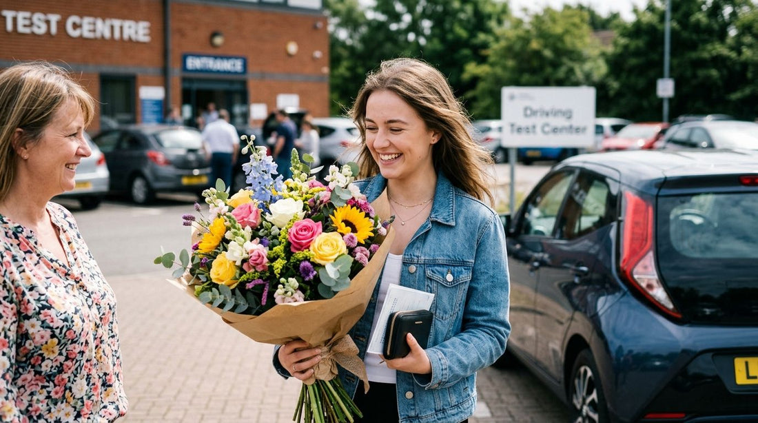 Congratulations flowers for passing a driving test