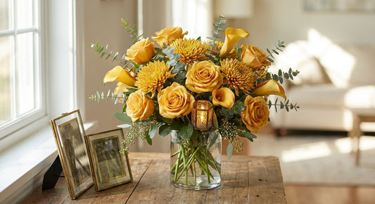 Golden wedding anniversary flowers