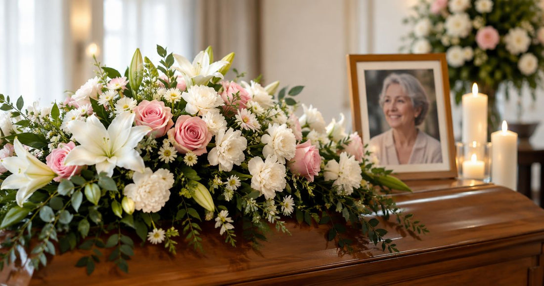 Funeral flowers for a mother