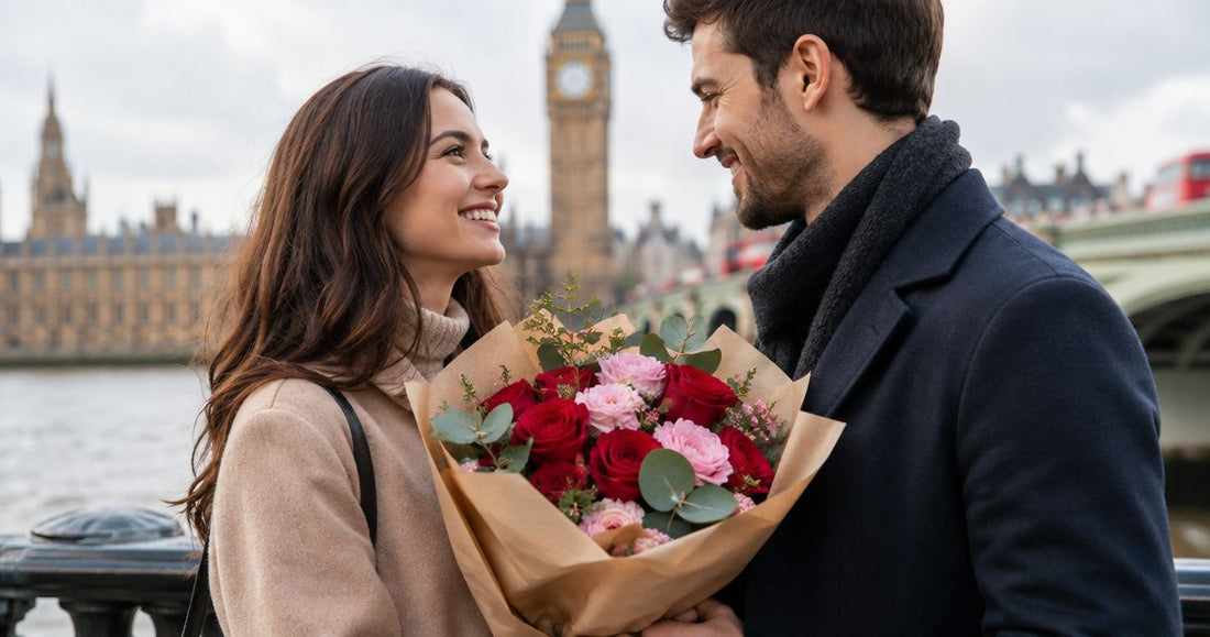 How much does a Valentine's Day bouquet cost in London?