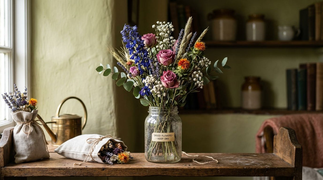 How to store dried flower bouquets to keep their colour