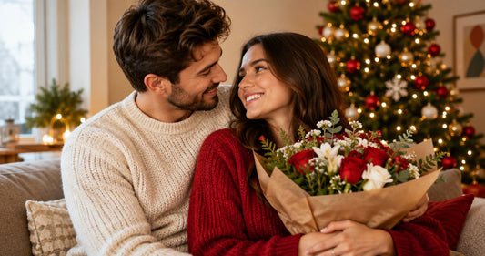 Flowers for a first Christmas together as a couple