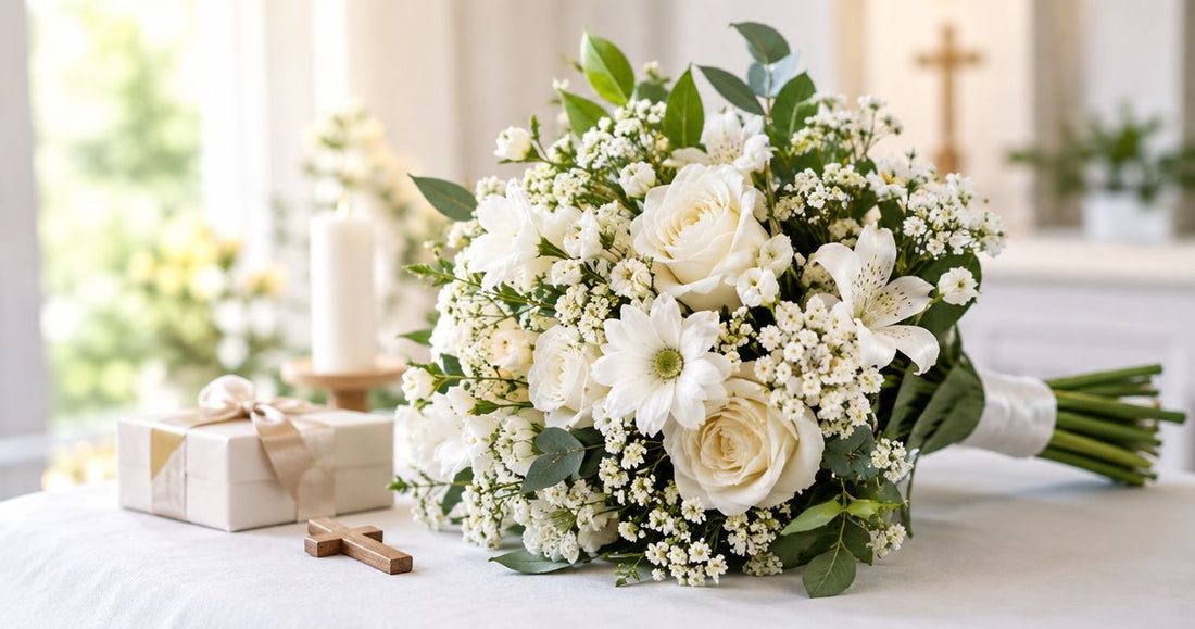 First Communion flowers for a celebration gift