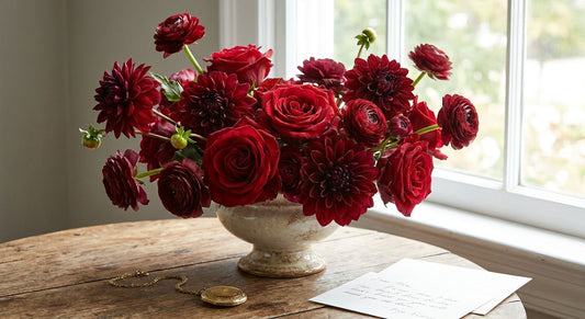 Ruby wedding anniversary flowers