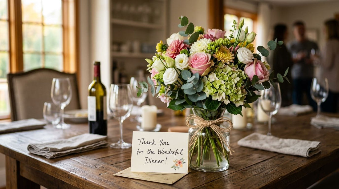 How to send flowers as a thank-you after a dinner party