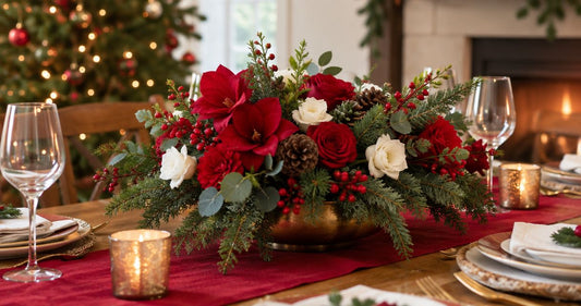 Best flowers for a Christmas table centrepiece