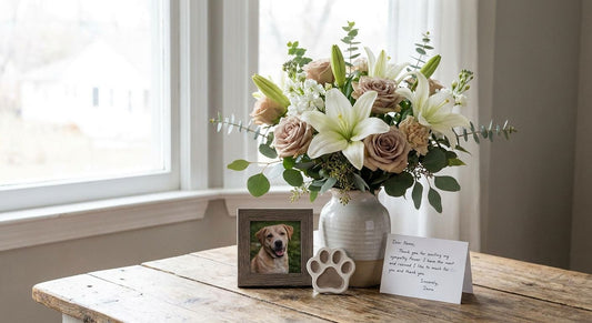 Pet sympathy flowers for the loss of a pet