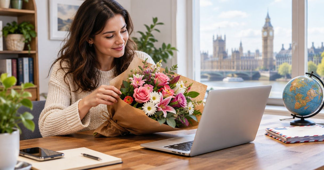How to send flowers to someone abroad from London
