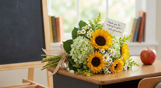Teacher thank-you flowers for end of term