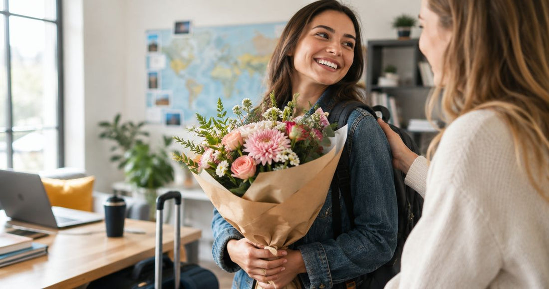 Farewell flowers for a friend moving abroad