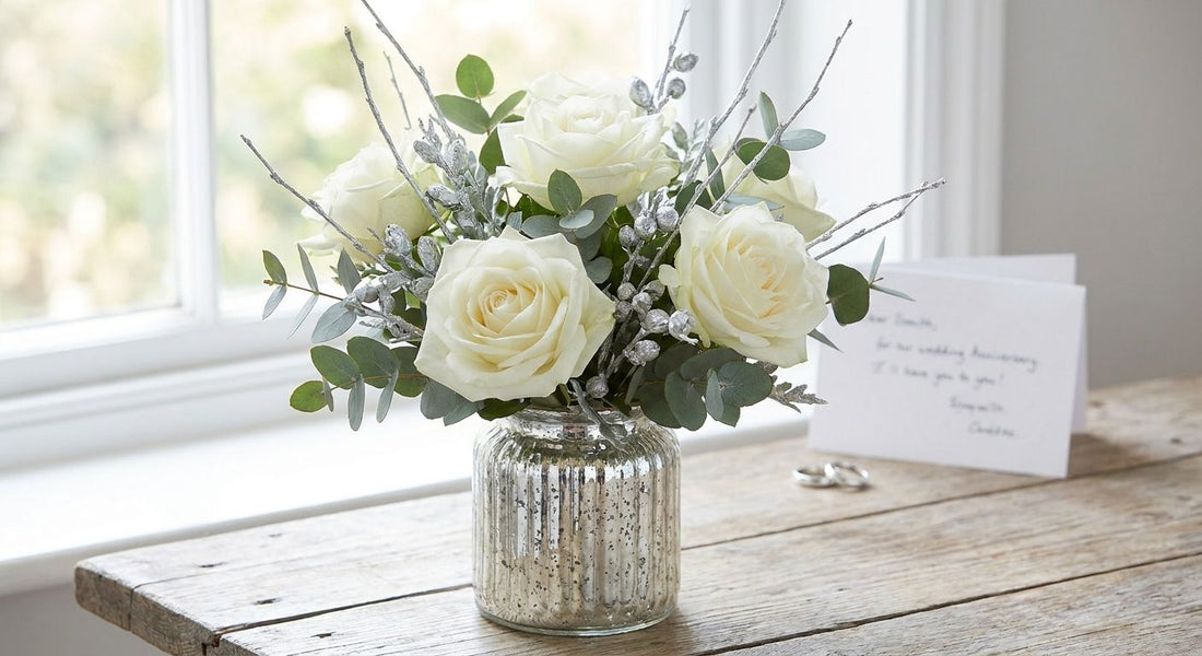 Silver wedding anniversary flowers