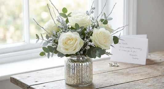 Silver wedding anniversary flowers