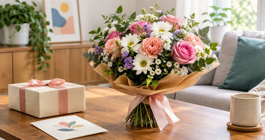 Flowers for a secular naming day ceremony