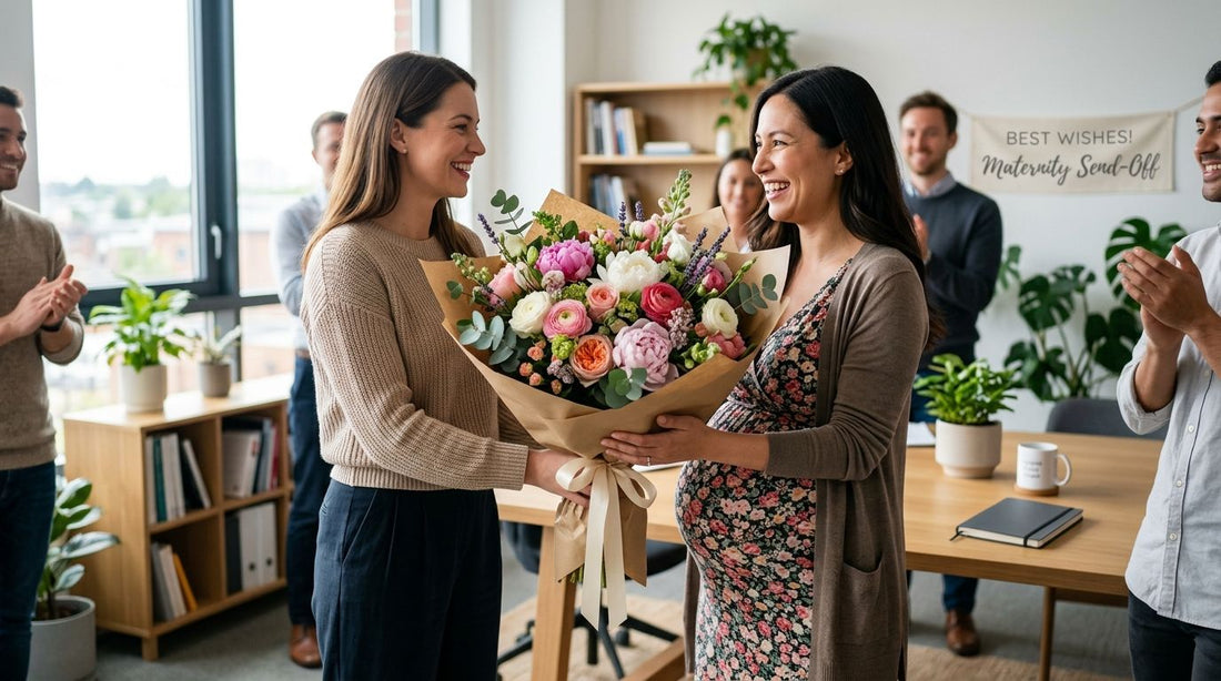 Flowers for a maternity leave send-off gift
