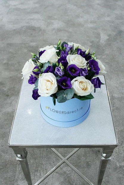 Baby Boy Blue Hatbox - Harrys Flowers London