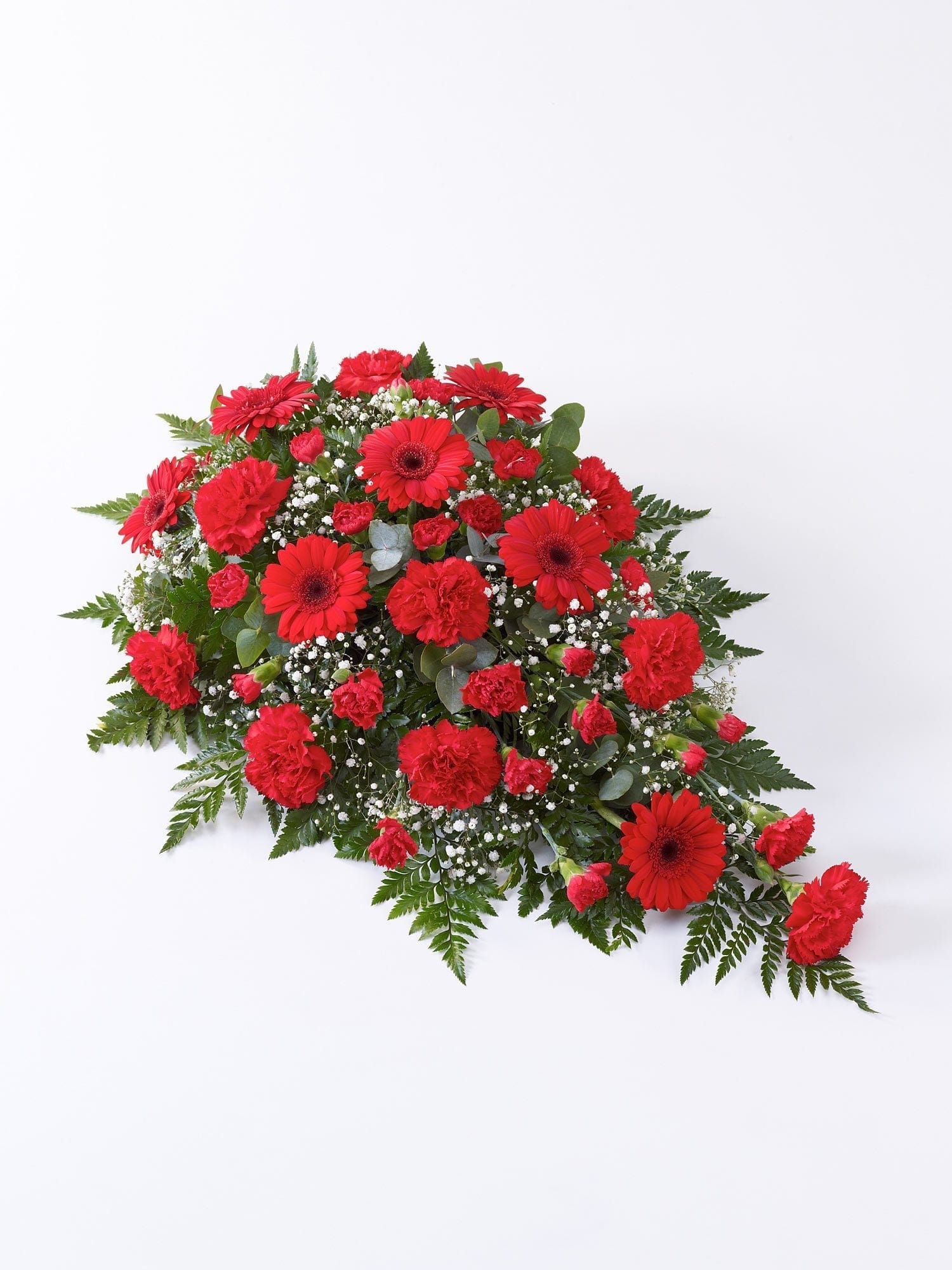 Carnation and Germini Teardrop Spray Red - Harrys Flowers London