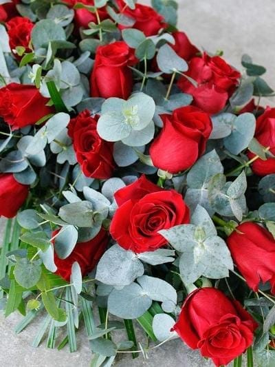 Classic Red Rose Sheaf - Harrys Flowers London