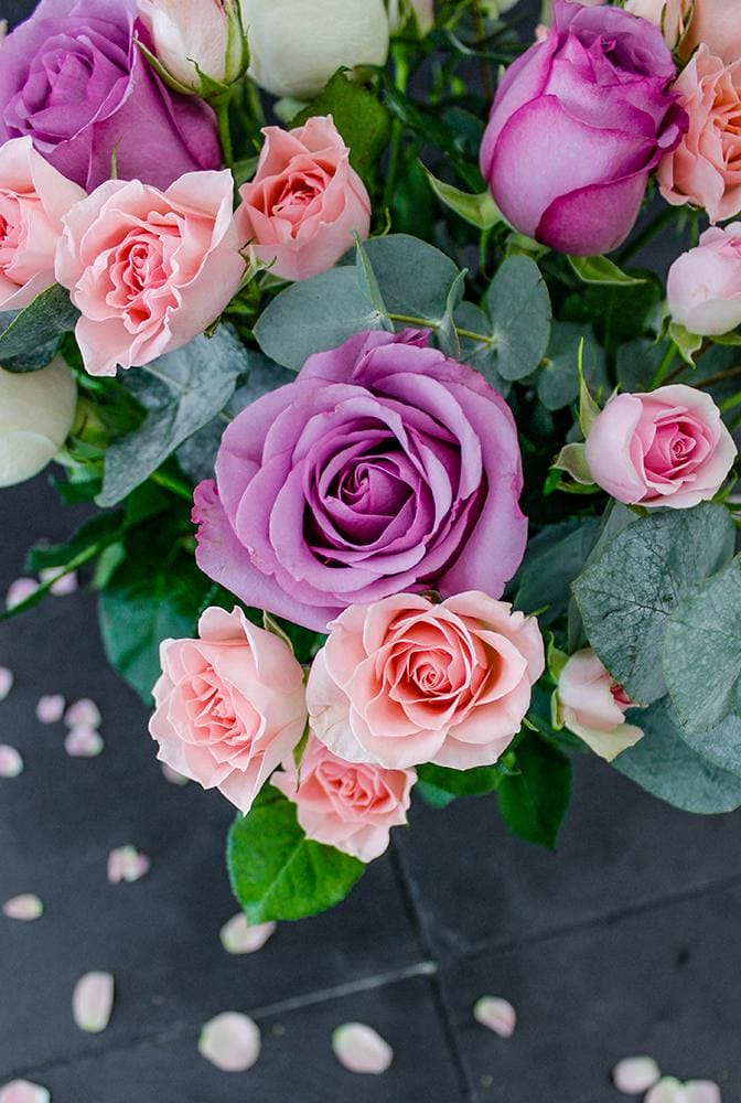 Elegant Blush Bouquet - Harrys Flowers London