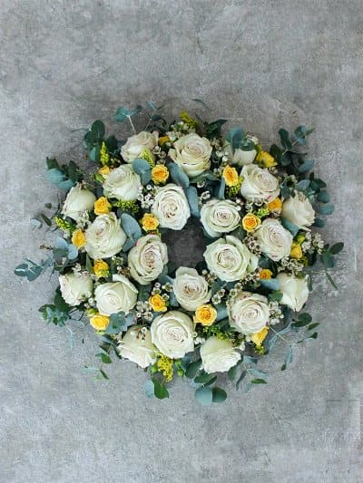 Eternal Serenity Wreath - Harrys Flowers London