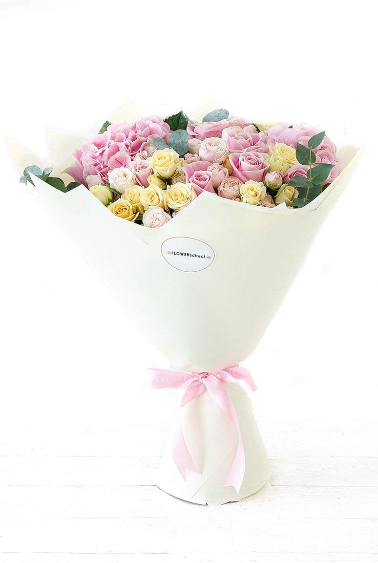 Pink Delight Hand-tied Bouquet - Harrys Flowers London