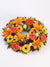 Rose and Lily Wreath Vibrant - Harrys Flowers London